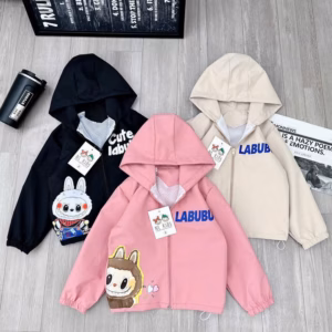 Áo Khoác Gió In Hình Labubu Dễ Thương Dành Cho Bé Trai Và Bé Gái - Chipxinhxk