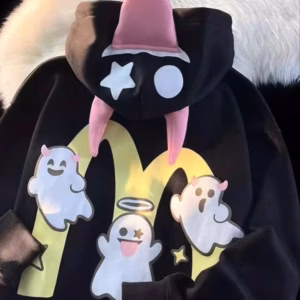 Áo Hoodie Nữ Hình Ma Con Dẽ Thương - Htm Fashion