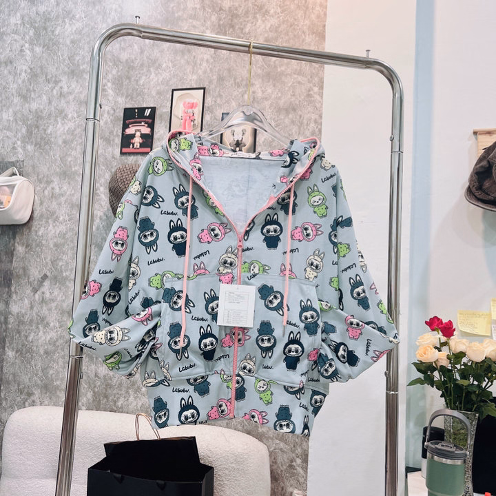 Áo Khoác Len Nhung Gân In Họa Tiết 3D Có Nón - Htm Fashion - Ảnh 2