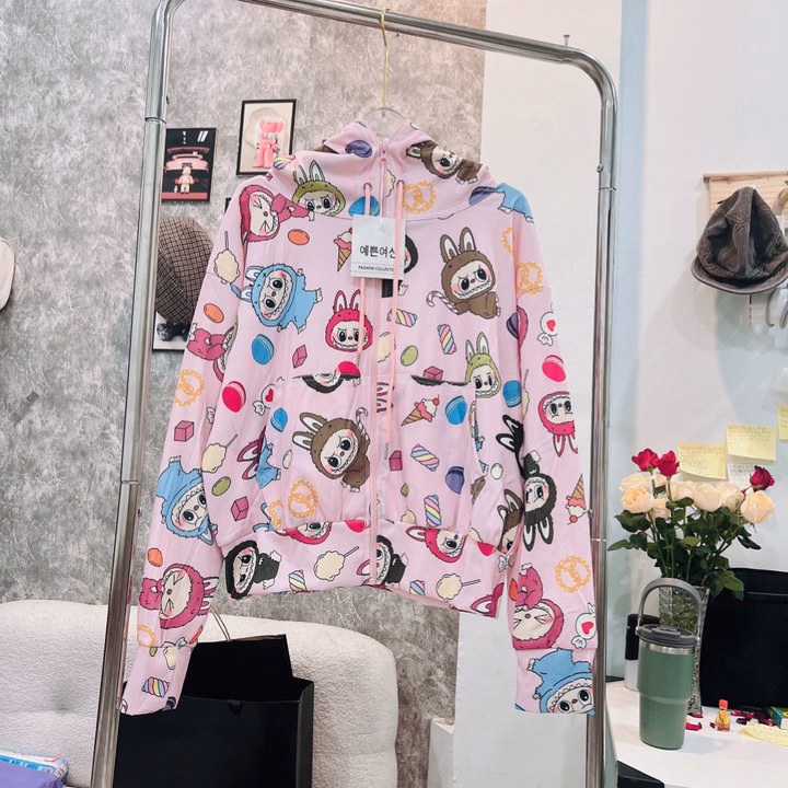 Áo Khoác Len Nhung Gân In Họa Tiết 3D Có Nón - Htm Fashion - Ảnh 3