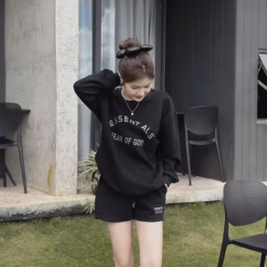 Sét Bộ Đồ Nỉ Nữ Quần Ngắn Als Thể Thao - Htm Fashion