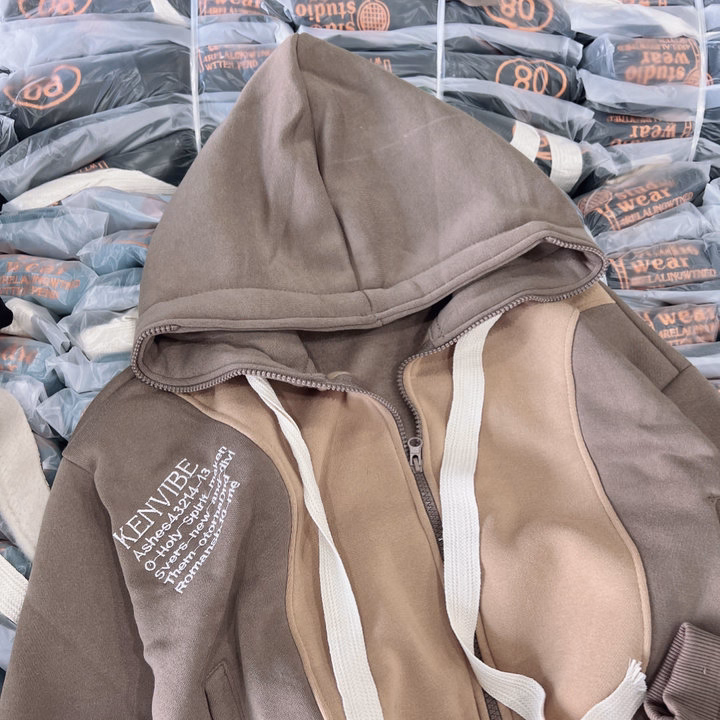 Áo Khoác Hoodie Nỉ Cổ Cao 4 Túi Thêu Họa Tiết Kenvibe Dày Dặn - Htm Fashion - Ảnh 3