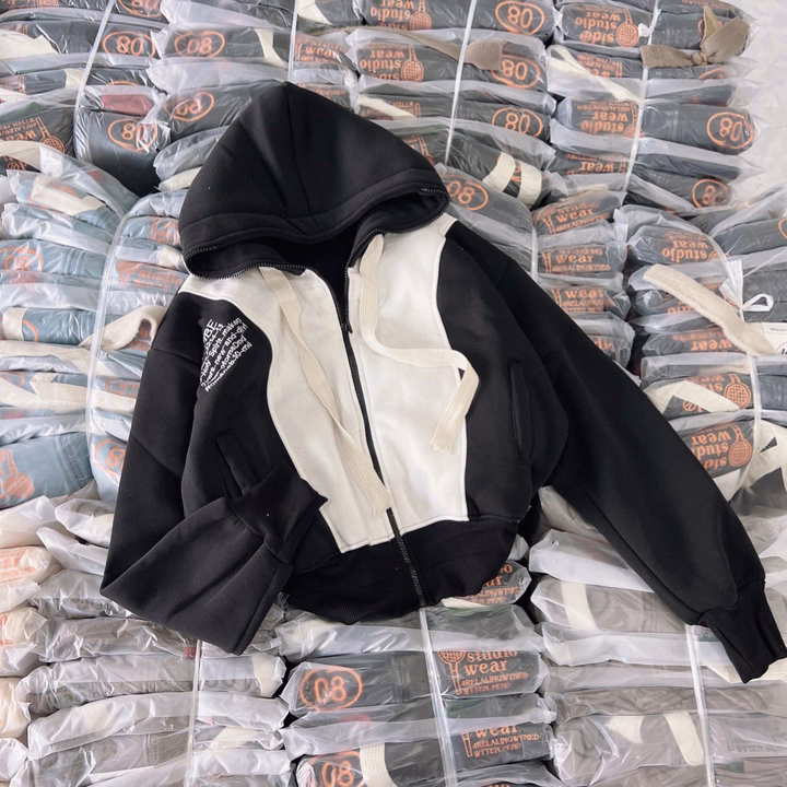 Áo Khoác Hoodie Nỉ Cổ Cao 4 Túi Thêu Họa Tiết Kenvibe Dày Dặn - Htm Fashion - Ảnh 6