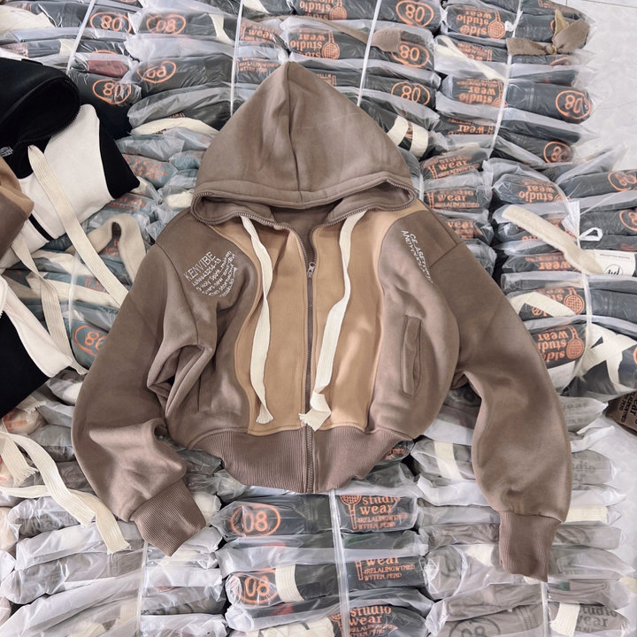 Áo Khoác Hoodie Nỉ Cổ Cao 4 Túi Thêu Họa Tiết Kenvibe Dày Dặn - Htm Fashion - Ảnh 8