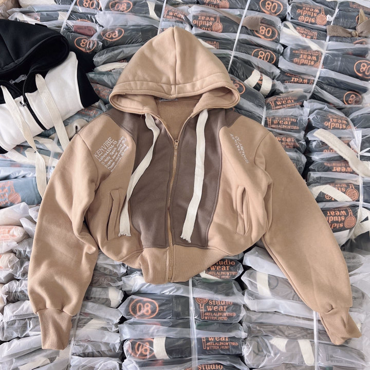 Áo Khoác Hoodie Nỉ Cổ Cao 4 Túi Thêu Họa Tiết Kenvibe Dày Dặn - Htm Fashion - Ảnh 9