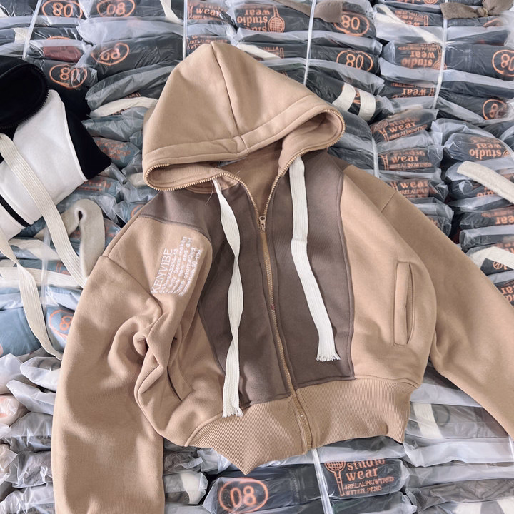 Áo Khoác Hoodie Nỉ Cổ Cao 4 Túi Thêu Họa Tiết Kenvibe Dày Dặn - Htm Fashion - Ảnh 11