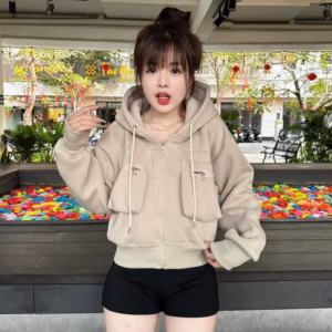 Áo Khoác Nỉ Hàng Xuất Khẩu Thêu Chữ R Nổi Túi Hộp Siêu Đẹp - Htm Fashion