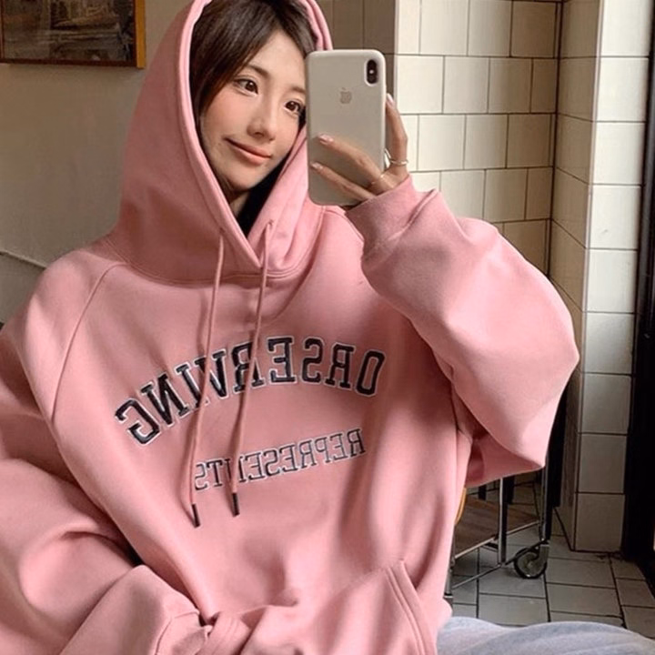 Áo Khoác Hoodie Nam Nữ Form Rộng In Chữ Orserving - Htm Fashion - Ảnh 6