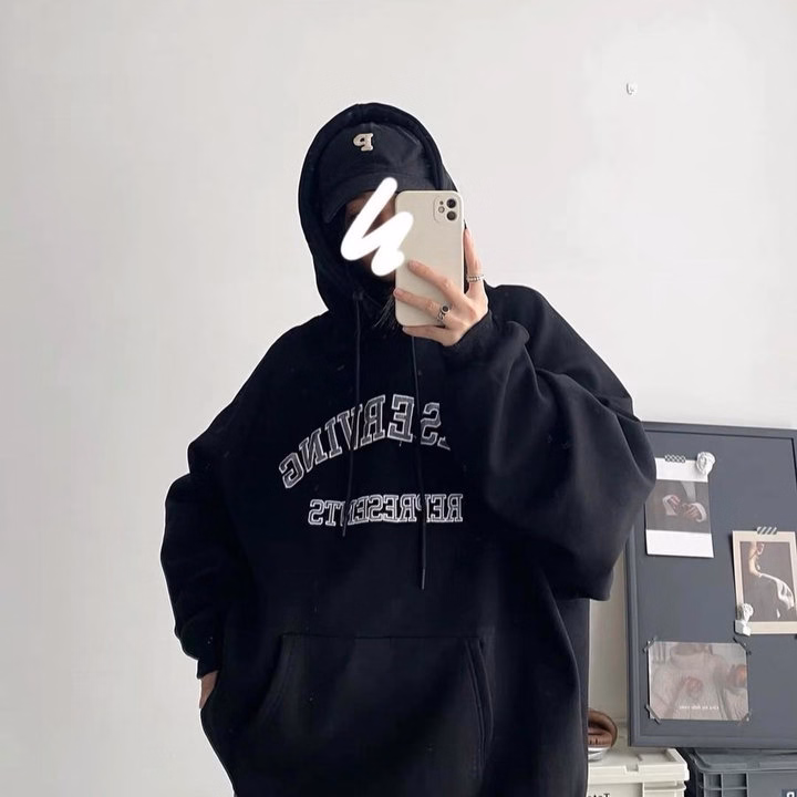 Áo Khoác Hoodie Nam Nữ Form Rộng In Chữ Orserving - Htm Fashion - Ảnh 7
