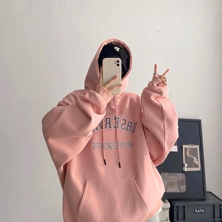 Áo Khoác Hoodie Nam Nữ Form Rộng In Chữ Orserving - Htm Fashion - Ảnh 10