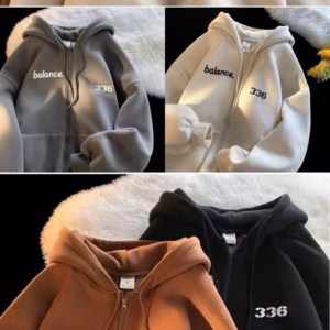 Áo Khoác Hoodie Nỉ Nam Nữ Thêu Họa Tiết Balence 336 - Htm Fashion