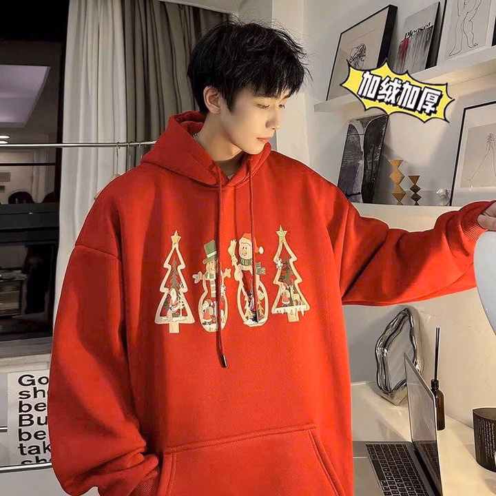 Áo Hoodie Nỉ Nam Nữ Noel In Cây Thông Siêu Đẹp - Htm Fashion - Ảnh 4
