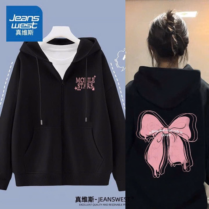 Áo Khoác Hoodie Nữ Mobinestar Cột Nơ Dày Dặn Nhiều Màu - Htm Fahsion - Ảnh 4