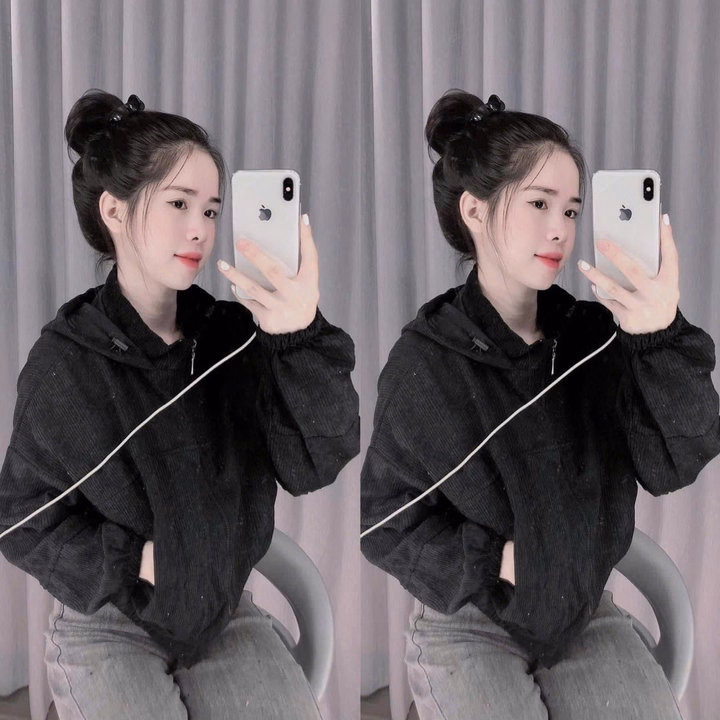 Áo Khoác Nhung 1 Lớp Dáng Ôm Có Nón Chống Nắng ( Trơn) - Htm Fahison - Ảnh 2