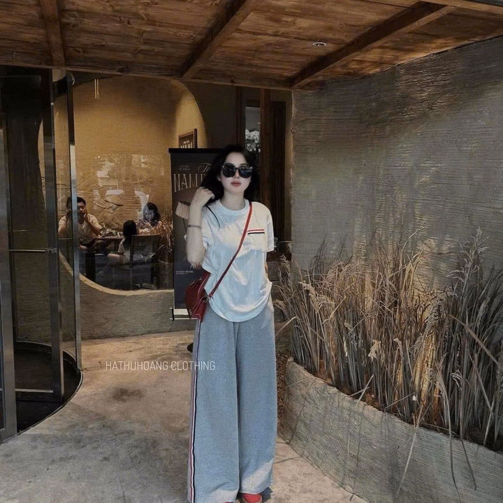 Sét Bộ Đồ Thun Nữ Phối Đơn Giản Cá Tính - Htm Fashion - Ảnh 4