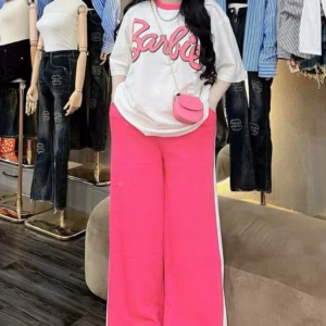 Sét Bộ Đồ Nữ Thun Lạnh Cổ Tròn In Chữ Siêu Đẹp - Htm Fashion