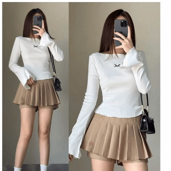 Áo Thun Bẹt Vai Tay Loe Đính Nơ Tiểu Thư Xinh Xắn Gk - Be Yourself - Ảnh 3