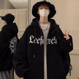 Áo Hoodie Unisex Nam Nữ Leef 3 Màu Form Rộng Raplang Hình In 2 Mặt Trước Sau Vải Nỉ Bông Dày Dặn - Áo Hoodie