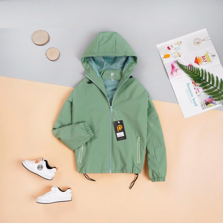 Áo Khoác Cho Bé, Áo Gió 2 Lớp Vải Gió Chống Nước, Cản Gió Giữ Ấm Cho Bé Size (15-35Kg )-Chipxinhxk - Ảnh 4