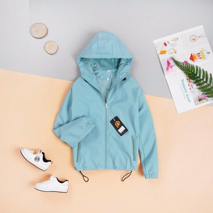 Áo Khoác Cho Bé, Áo Gió 2 Lớp Vải Gió Chống Nước, Cản Gió Giữ Ấm Cho Bé Size (15-35Kg )-Chipxinhxk - Ảnh 2
