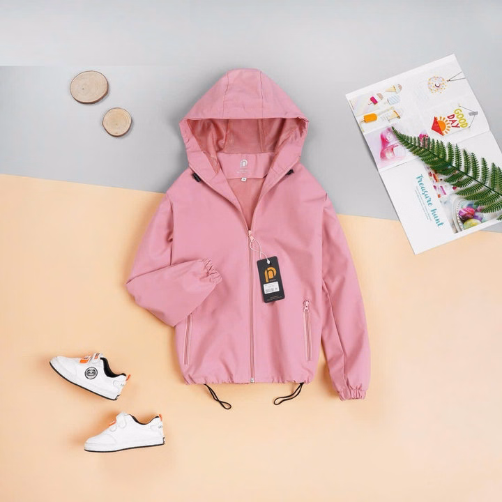 Áo Khoác Cho Bé, Áo Gió 2 Lớp Vải Gió Chống Nước, Cản Gió Giữ Ấm Cho Bé Size (15-35Kg )-Chipxinhxk