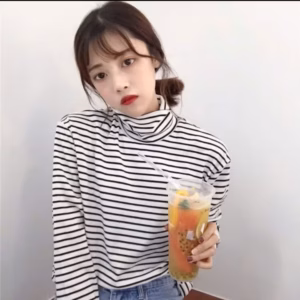 Áo Giữ Nhiệt Kẻ Cổ Lọ Dài- Chipxinhxk