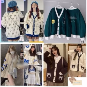 Xả Lỗ Các Mẫu Áo Carigan Form Rộng