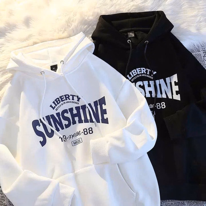 Xả Lô Áo Hoodie Mũ 2 Lớp Form Rộng Chữ Sunshine - Ảnh 6