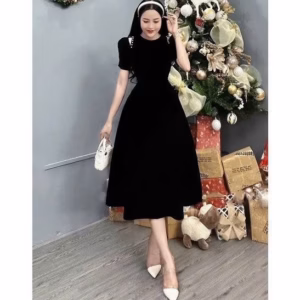 Đầm Váy Nữ Nhung Cứng Dáng Dài At653 - Sam Store