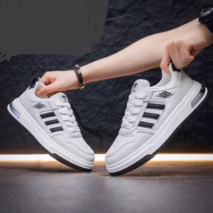 Giày Thể Thao Da 3 Vạch Cao Cấp< Nhẹ Êm, Mẫu Mơi, -Haanh