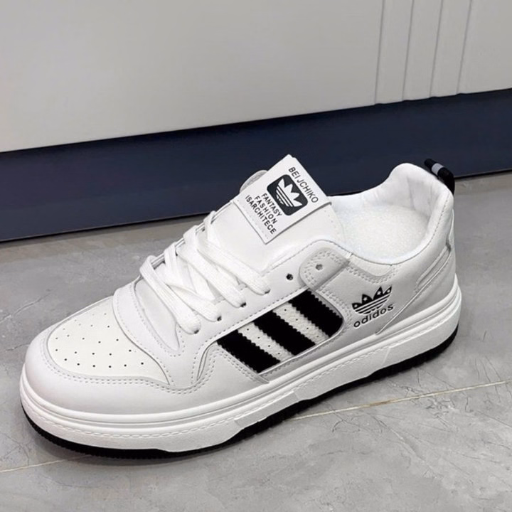 Giày Thể Thao Da 3 Vạch Cao Cấp< Nhẹ Êm, Mẫu Mơi, -Haanh - Ảnh 6