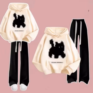 Tổng Hợp Các Set Bộ Quần Ống Suông Dây To + Mix Áo Hoodie Mũ 2 Lớp Form Rộng Unisex