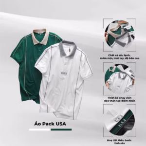 Áo Thun Cổ Bẻ Thiết Kế Cao Cấp Polo Pack Usa - Thời Trang Hc