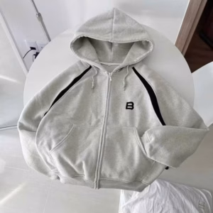 Áo Hoodies Nỉ Bông Form Rộng Boxy Thêu Belly Bear Unisex Khoá Zip Nón To Unsiex Nam Nữ Trẻ Trung Mẫu Mới - Tp63