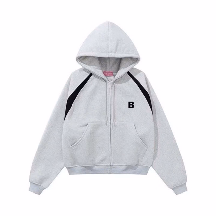 Áo Hoodies Nỉ Bông Form Rộng Boxy Thêu Belly Bear Unisex Khoá Zip Nón To Unsiex Nam Nữ Trẻ Trung Mẫu Mới - Tp63 - Ảnh 2