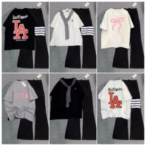 Tổng Hợp Các Sét Quần Ống Loe +Mix Áo Phông Form Rộng Unisex