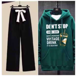 Sét Bộ Quần Ống Rộng Dây To + Mix Áo Thu Đông