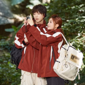 Áo Khoác Dù Nữ 2 Lớp Sọc Tay Cổ Cao Có Nón Trùm Đầu Dây Rút Phong Cách Hàn Quốc Hàng Đẹp Chống Nước - Tp738