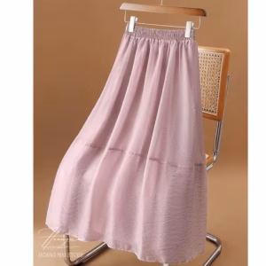 Váy Voan Tơ Dài Xòe Lưng Thun - Hoàng Mai Fashion