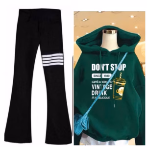 Tổng Hợp Các Sét Bộ Quần Loe 4 Sọc + Mix Áo Nỉ Mùa Đông