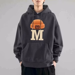 Áo Hoodie Phối Túi Bụng Form Rộng Unisex In Chữ M Đội Mũ Sắc Nét Đẹp Như Hình Tp77 - Golden Dream