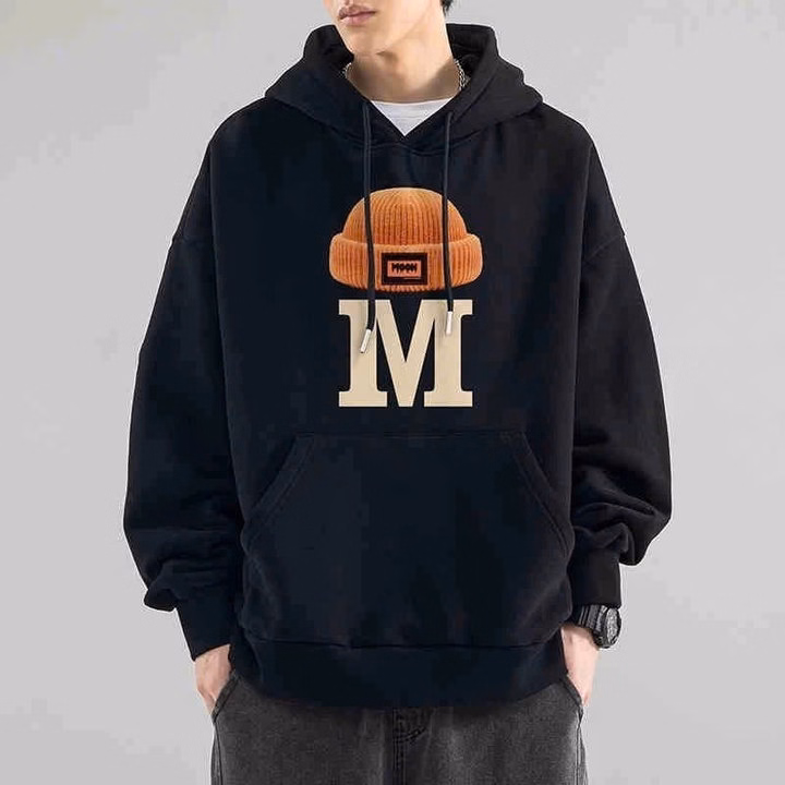 Áo Hoodie Phối Túi Bụng Form Rộng Unisex In Chữ M Đội Mũ Sắc Nét Đẹp Như Hình Tp77 - Golden Dream - Ảnh 2