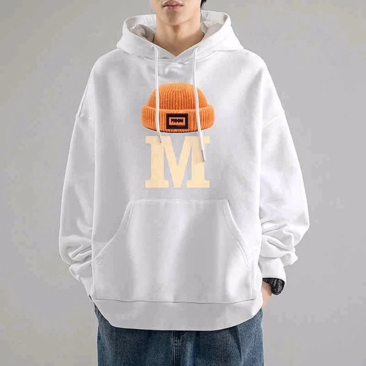 Áo Hoodie Phối Túi Bụng Form Rộng Unisex In Chữ M Đội Mũ Sắc Nét Đẹp Như Hình Tp77 - Golden Dream - Ảnh 3