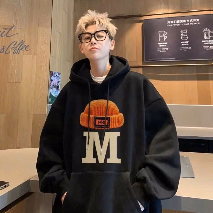 Áo Hoodie Phối Túi Bụng Form Rộng Unisex In Chữ M Đội Mũ Sắc Nét Đẹp Như Hình Tp77 - Golden Dream - Ảnh 7