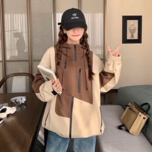 Áo Khoác Dù 2 Lớp Form Rộng Cổ Cao Phối Màu Có 3 Túi Unsiex Nam Nữ Form Rộng Mẫu Mới Cực Xịn - Tp736