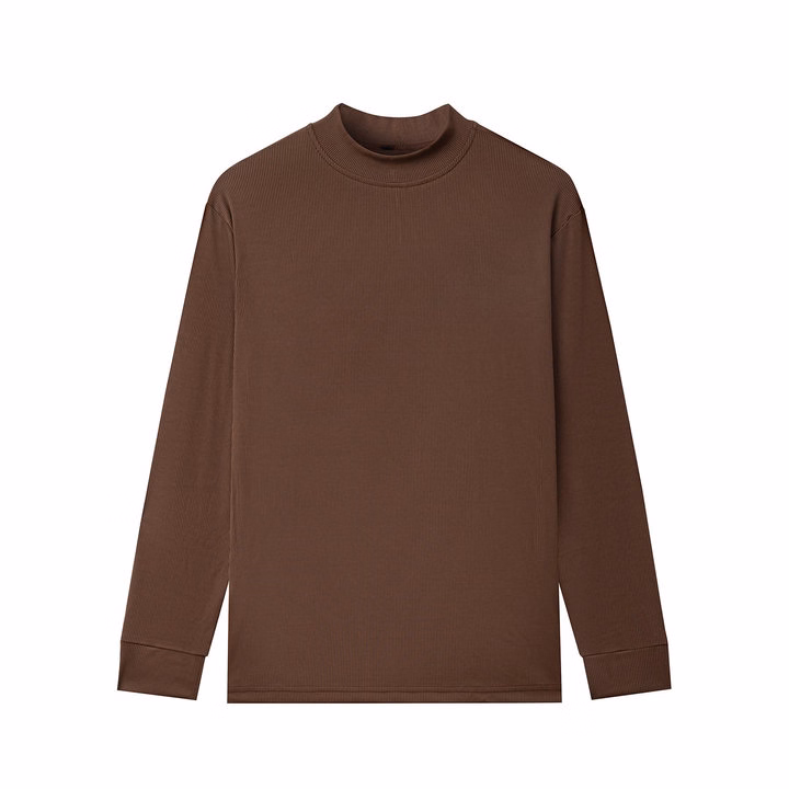 Áo Thun Body Dài Tay Nam At07 - Áo Phông Giữ Nhiệt Nam Chất Gân Cổ Cao Slim Fit Tôn Dáng Cao Cấp - Tuto5 - Ảnh 2