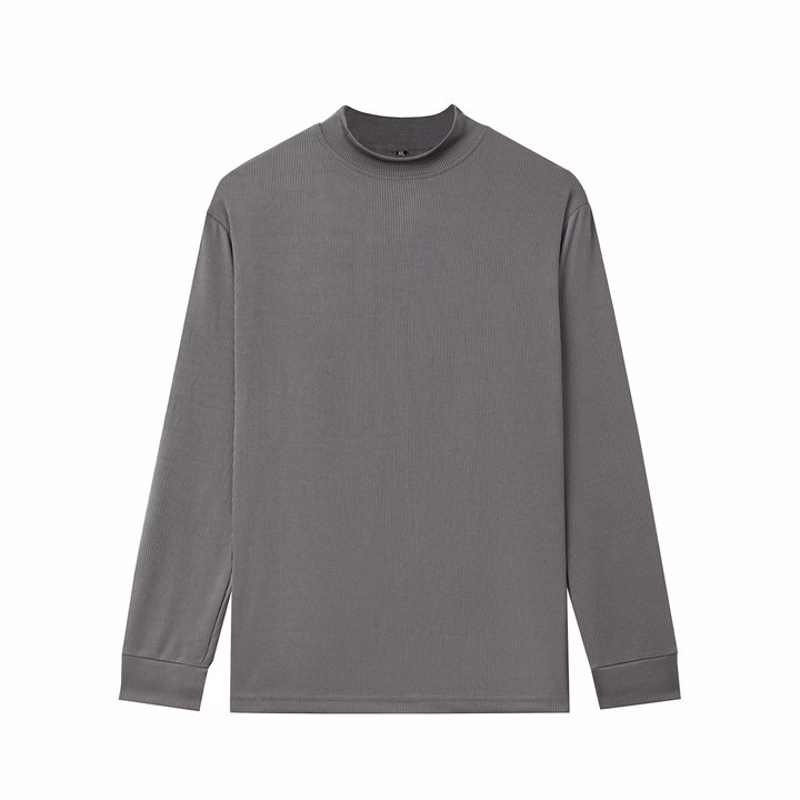 Áo Thun Body Dài Tay Nam At07 - Áo Phông Giữ Nhiệt Nam Chất Gân Cổ Cao Slim Fit Tôn Dáng Cao Cấp - Tuto5 - Ảnh 4