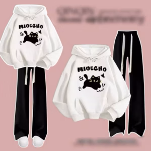 Tổng Hợp Các Sét Quần Ống Rộng Dây To+ Áo Hoodie Mũ 2 Lớp