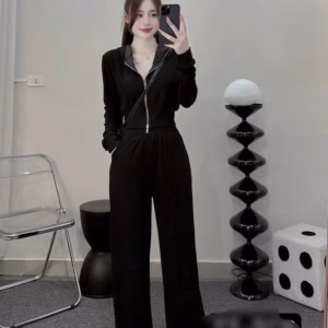 Sét Bộ Đồ Nỉ Uni Nữ Bo Chun Body Siêu Cá Tính - Htm Fashion