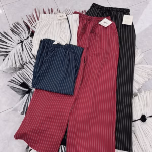 Quần Dài Nữ Chất Liệu Kaki Phối Sọc Nhiều Màu Siêu Cá Tính - Htm Fahsion